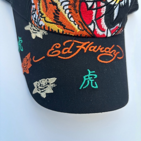 Ed Hardy Embroidered Screaming Tiger Cap-unisex - Picture 2 of 11